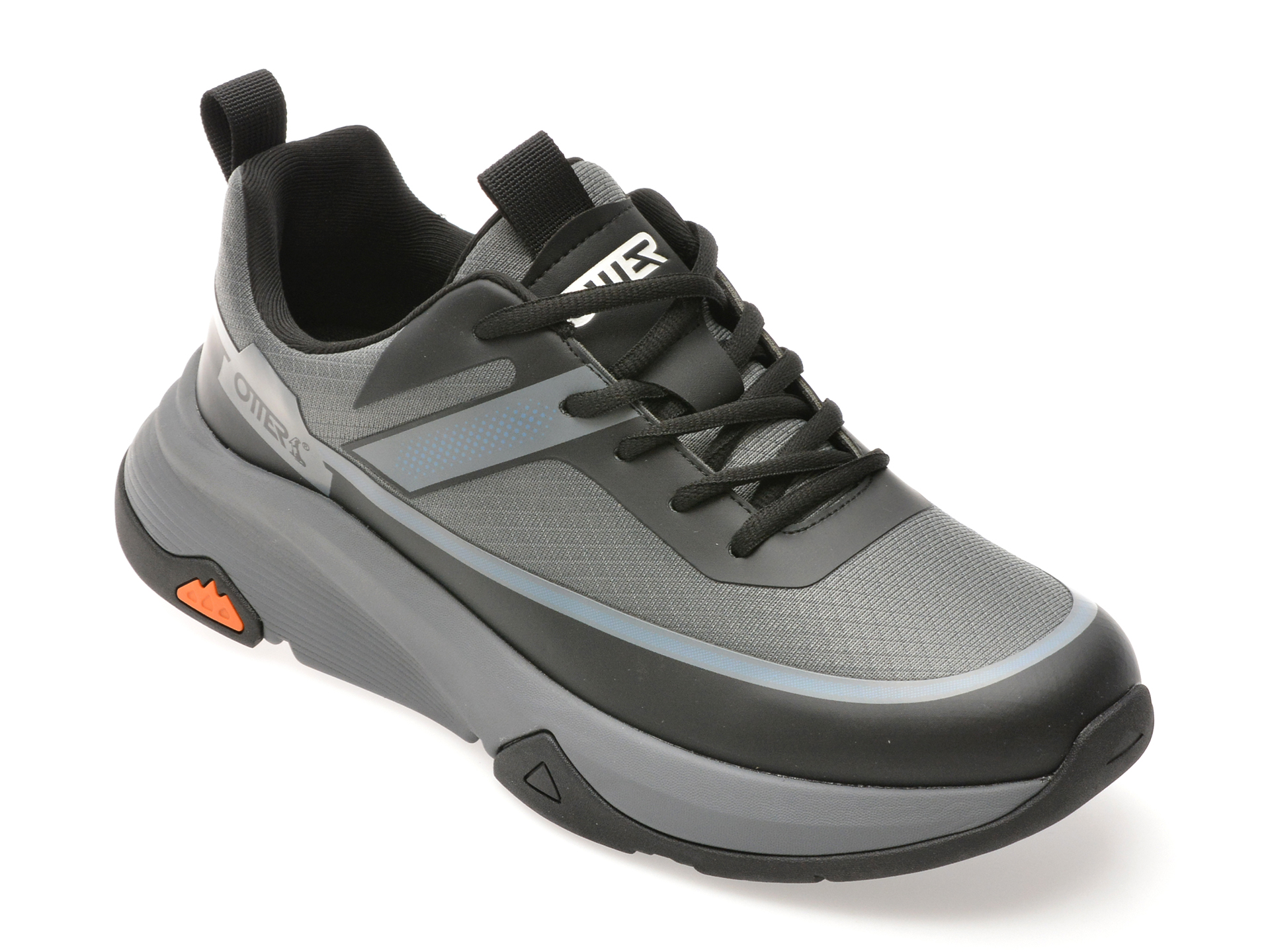 Pantofi sport OTTER negri, 93516, din material textil