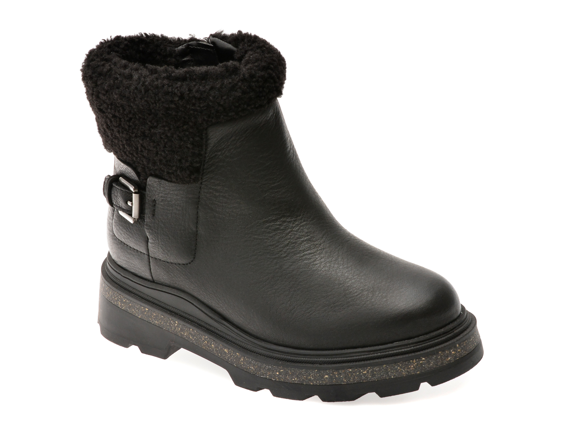 Ghete CLARKS negre, HENCROFT MADI WP, din piele naturala