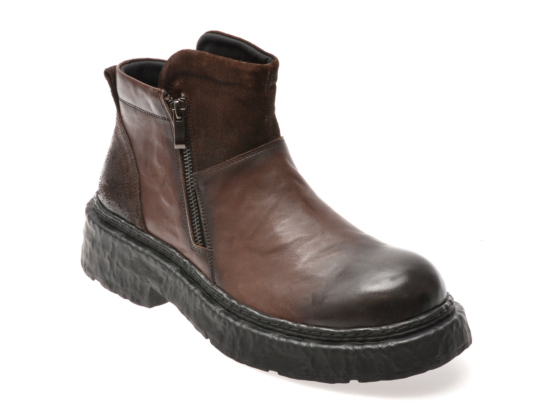 Ghete GRYXX maro, G7112, din piele naturala