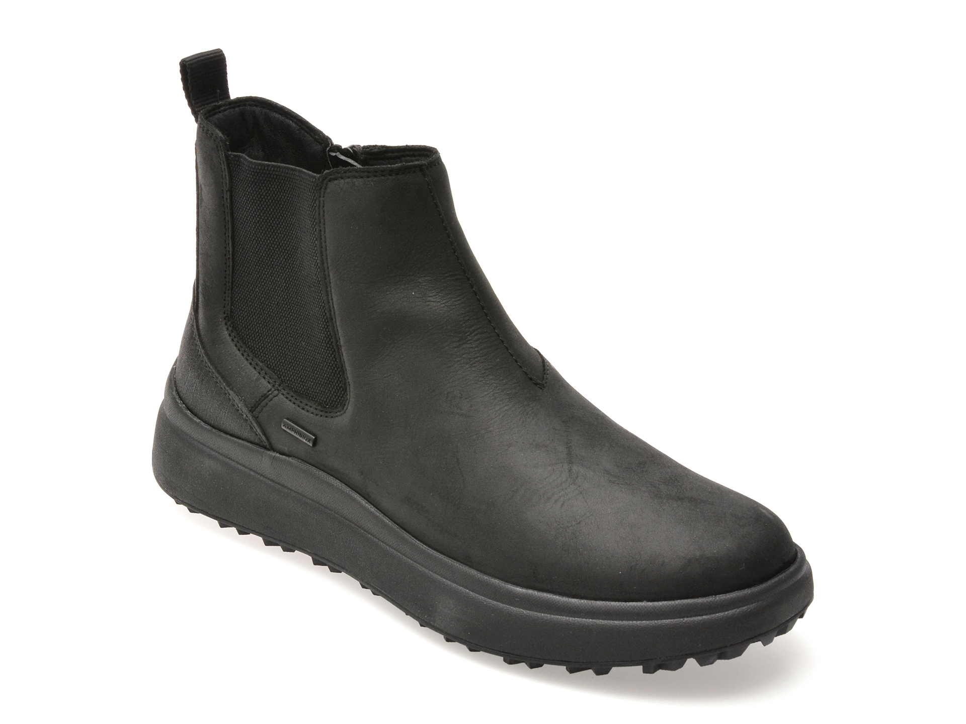 Ghete GEOX negre, U56FZB, din piele naturala