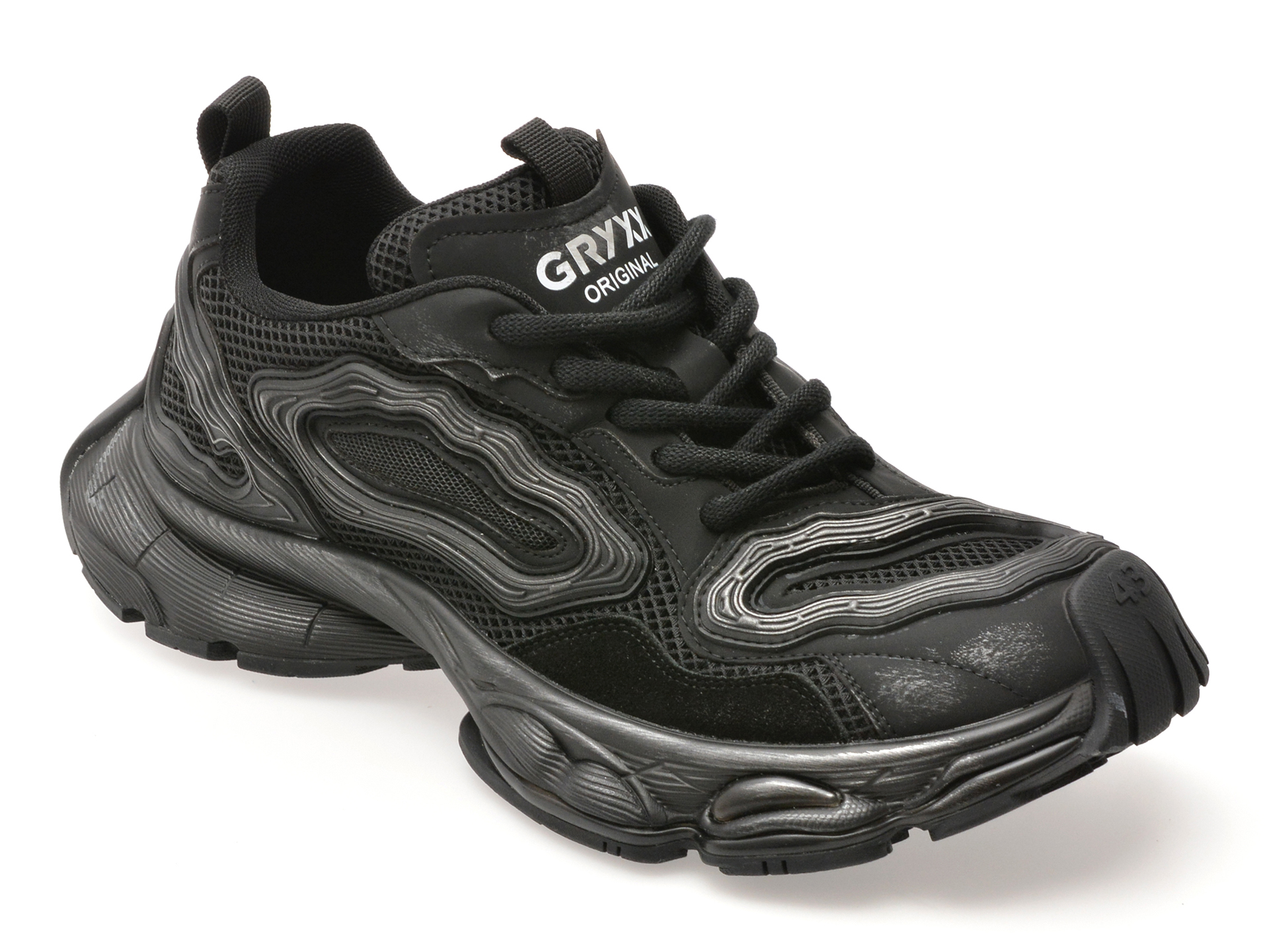 Pantofi sport GRYXX negri, 61030, din material textil