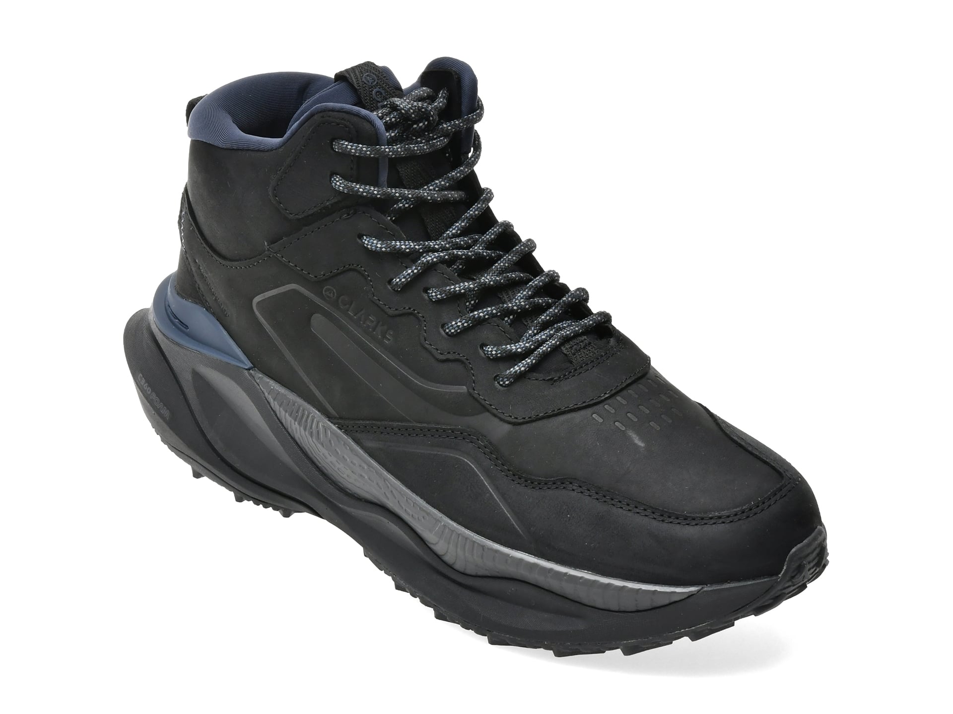 Ghete CLARKS negre, PACTRHW, din piele naturala