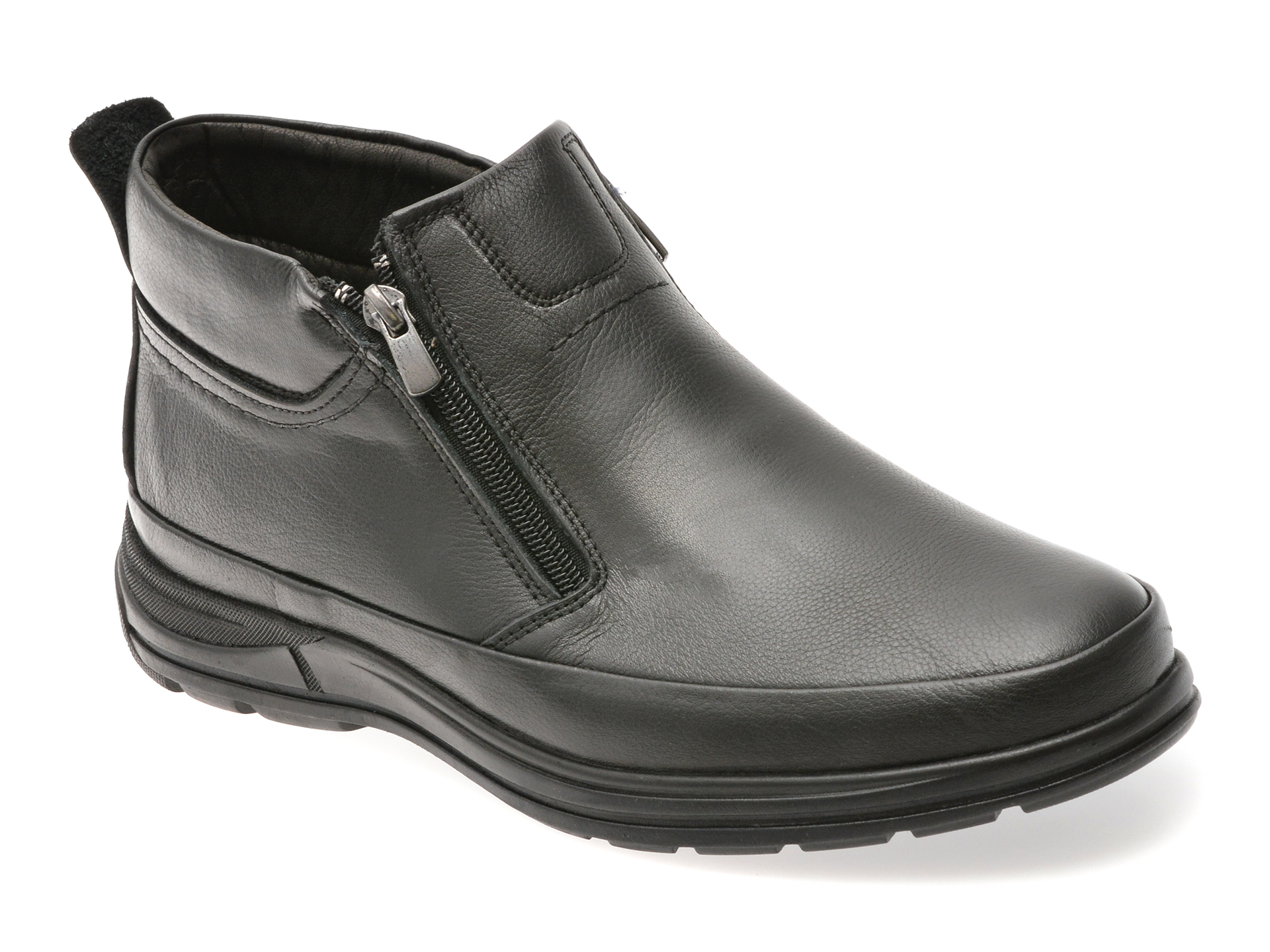Ghete BITE THE BULLET negre, SH2401, din piele naturala