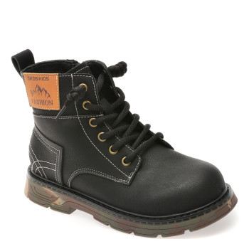 Ghete SELECTION KIDS negre, 532203, din piele naturala