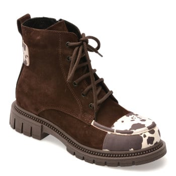 Ghete GRYXX maro, 2201460, din piele intoarsa