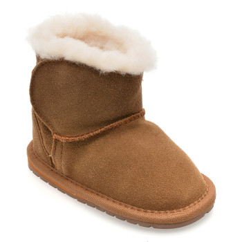 Ghete EMU maro, TODDLE, din piele intoarsa