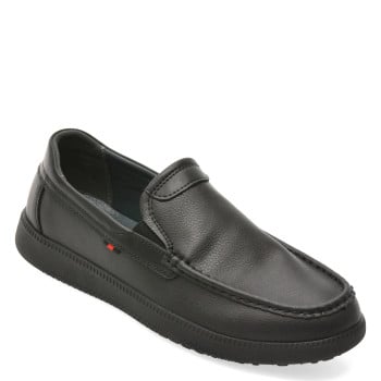 Mocasini OTTER negri, FM60012, din piele naturala