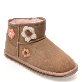 Ghete EMU maro, DAISY, din piele intoarsa