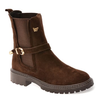 Ghete EPICA maro, 4842523, din piele intoarsa