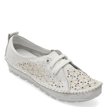Pantofi FLAVIA PASSINI albi, 2644, din piele naturala
