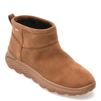 Ghete GEOX maro, D5626B, din piele intoarsa