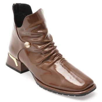 Ghete EPICA maro, 531227, din piele naturala lacuita