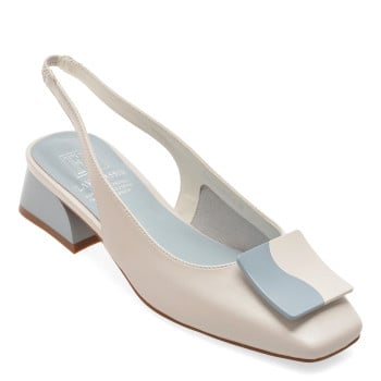 Pantofi eleganti FLAVIA PASSINI albi, 1147, din piele naturala