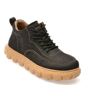 Ghete GRYXX negre, 80017, din piele naturala