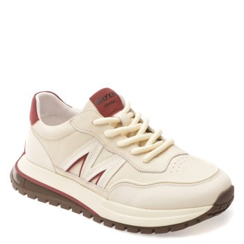 Pantofi sport GRYXX albi, 80029, din piele naturala