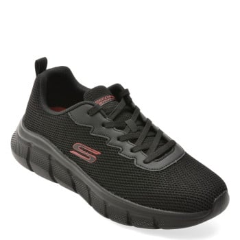 Pantofi sport SKECHERS negri, BOBS B FLEX, din material textil