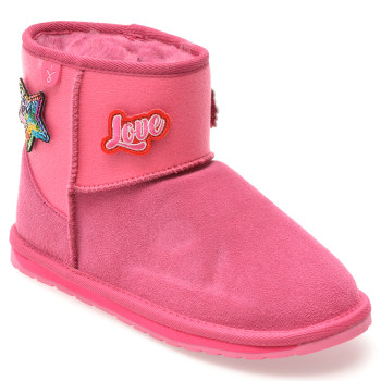 Ghete EMU roz, WALLABY MINI PLAY, din piele intoarsa
