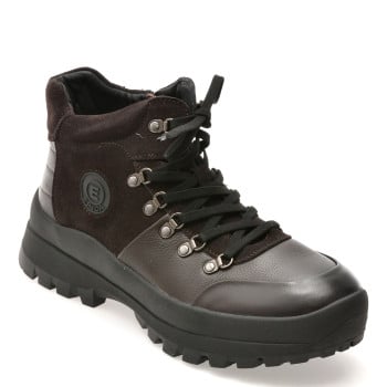 Ghete EPICA maro, LN17, din piele naturala