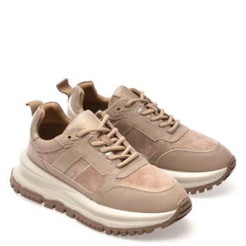 Pantofi sport EPICA gri, QS319, din piele naturala