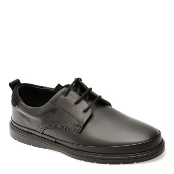 Pantofi OTTER negri, A20, din piele naturala