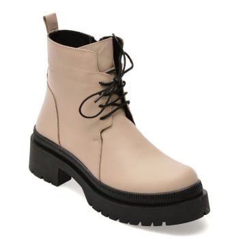 Ghete FLAVIA PASSINI bej, 903BJ, din piele naturala