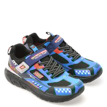 Pantofi sport SKECHERS albastri, TRACKS, din material textil