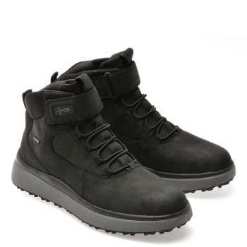 Ghete GEOX negre, U56FZC, din piele naturala