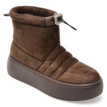 Ghete EPICA maro, 6G305, din piele intoarsa