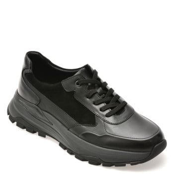 Pantofi sport EPICA negri, 2511C1, din piele naturala