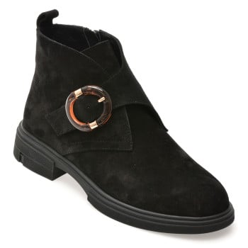 Ghete EPICA negre, 1735072, din piele intoarsa