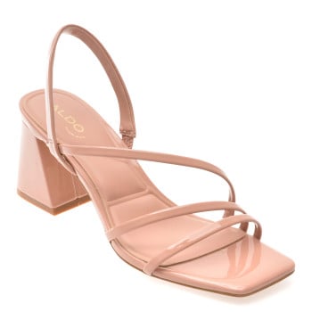 Sandale ALDO roz, ATLANTICUS 673, din piele ecologica lacuita