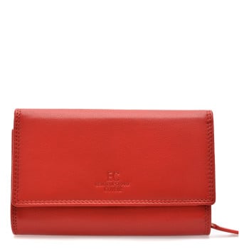 Portofel COVERI rosu, EC70230, din piele naturala