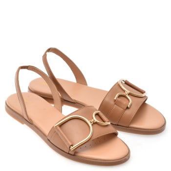 Sandale GEOX maro, D35SDA, din piele naturala