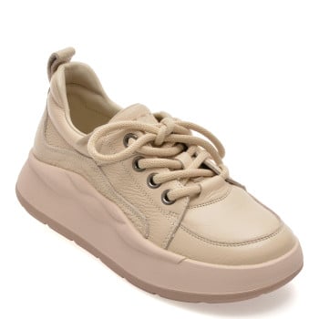 Pantofi sport EPICA bej, 68628, din piele naturala