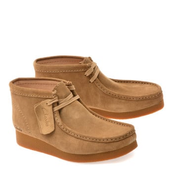Ghete CLARKS maro, WALEVBT, din piele intoarsa