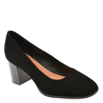 Pantofi eleganti EPICA negri, 58863, din piele intoarsa