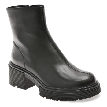 Ghete FLAVIA PASSINI negre, MX368, din piele naturala