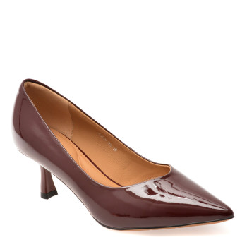 Pantofi eleganti EPICA visinii, D05555, din piele naturala lacuita
