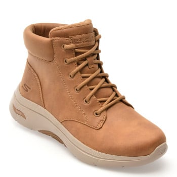 Ghete SKECHERS maro, GO WALK ARCH FIT 2.0 BOOT, din material textil