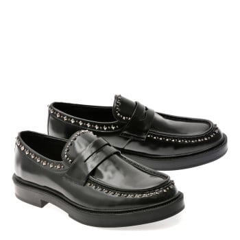 Mocasini ALDO negri, ZOLLO 001, din piele naturala