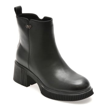 Ghete FLAVIA PASSINI negre, 4J215, din piele naturala