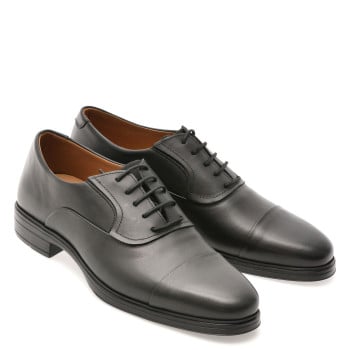Pantofi eleganti OTTER negri, E301, din piele naturala
