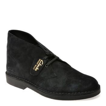 Ghete CLARKS negre, DESERT BT EVO, din piele intoarsa
