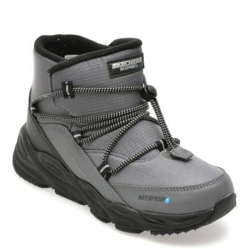 Ghete SKECHERS gri, TURBO TREAD, din material textil