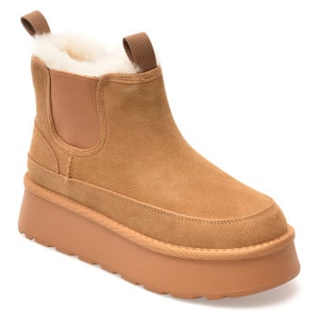 Ghete FLAVIA PASSINI maro, 7522, din piele intoarsa