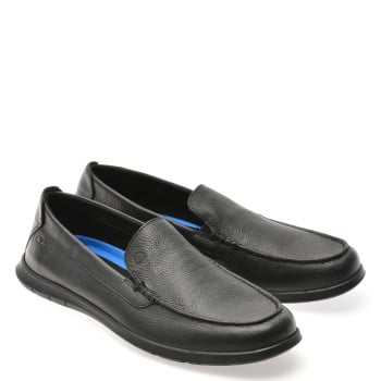 Mocasini CLARKS negri, FLEXWAY STEP, din piele naturala