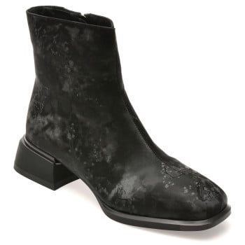 Botine EPICA negre, V1338, din piele naturala