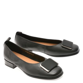 Balerini EPICA negri, D18, din piele naturala