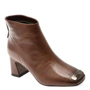 Botine EPICA maro, M32120, din piele naturala