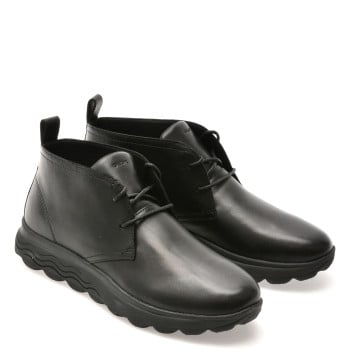 Ghete GEOX negre, U56BYB, din piele naturala